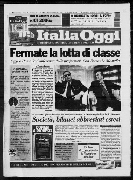 Italia oggi : quotidiano di economia finanza e politica